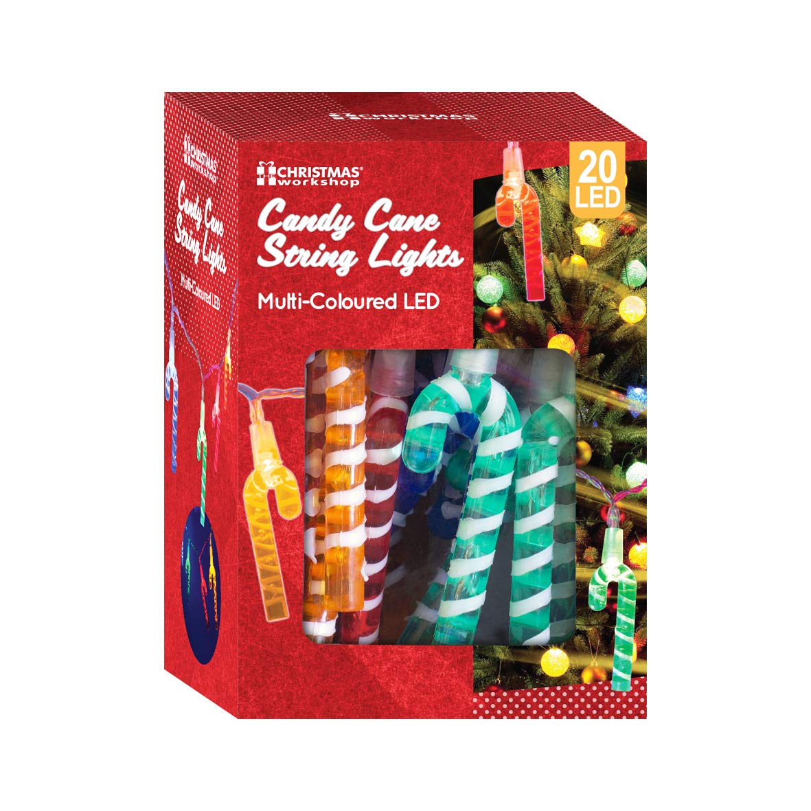 Candy cane battery lights for indoor Christmas display