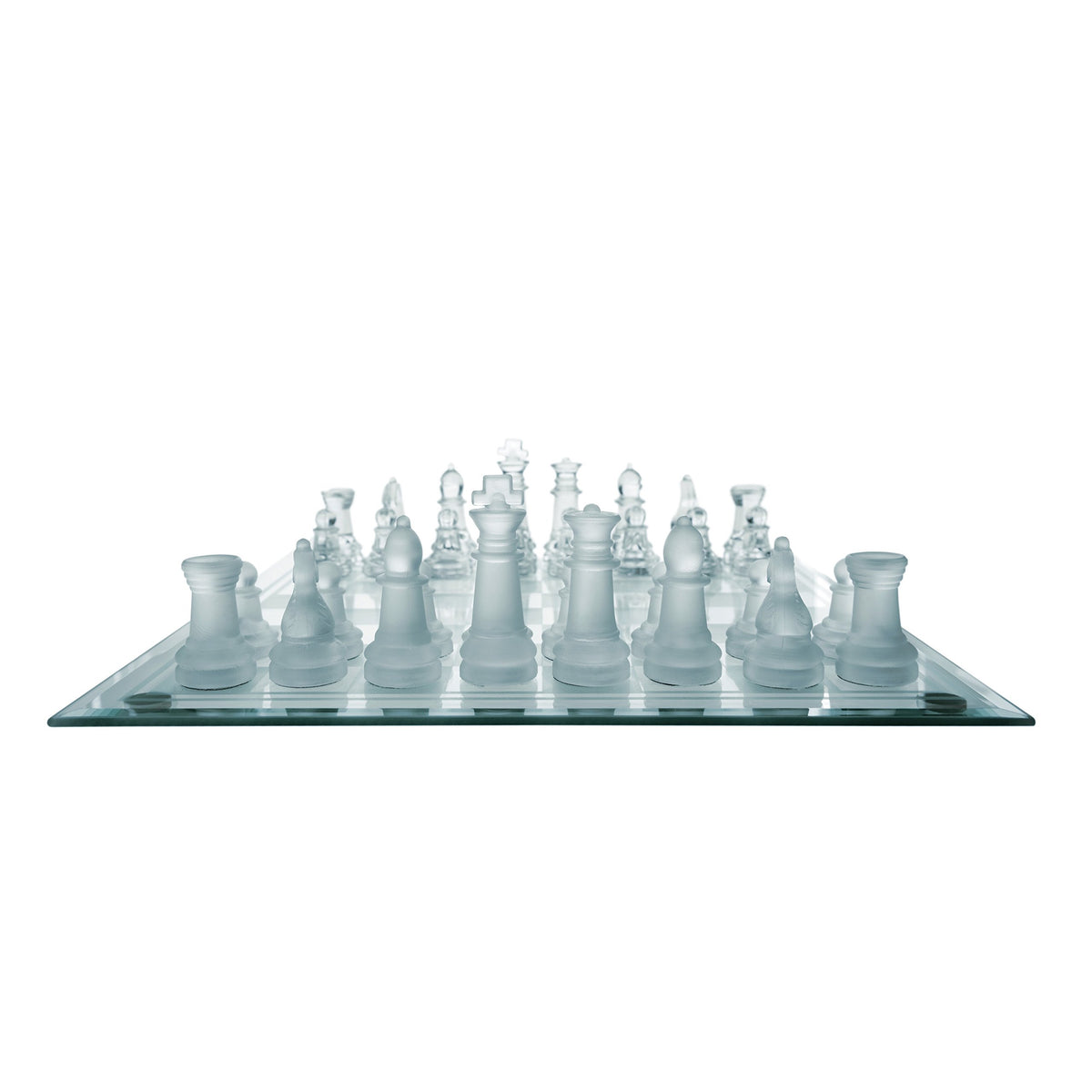 Global Gizmos glass draughts pieces and chess board