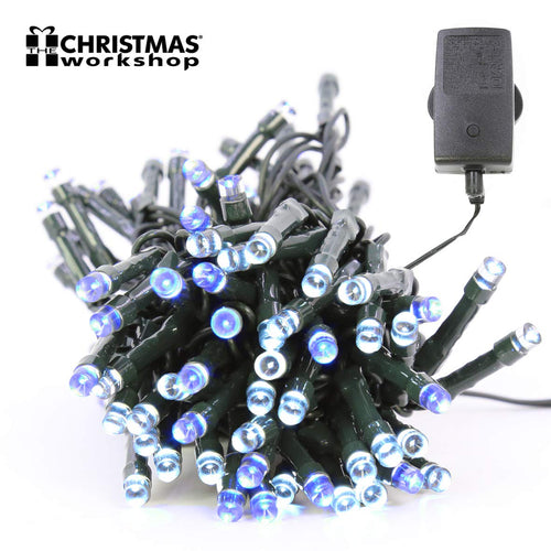 100 LED Bright blue, Brilliant White Chaser lights, Indoor and Outdoor