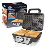 Quest 35950 two-slice waffle maker open plates