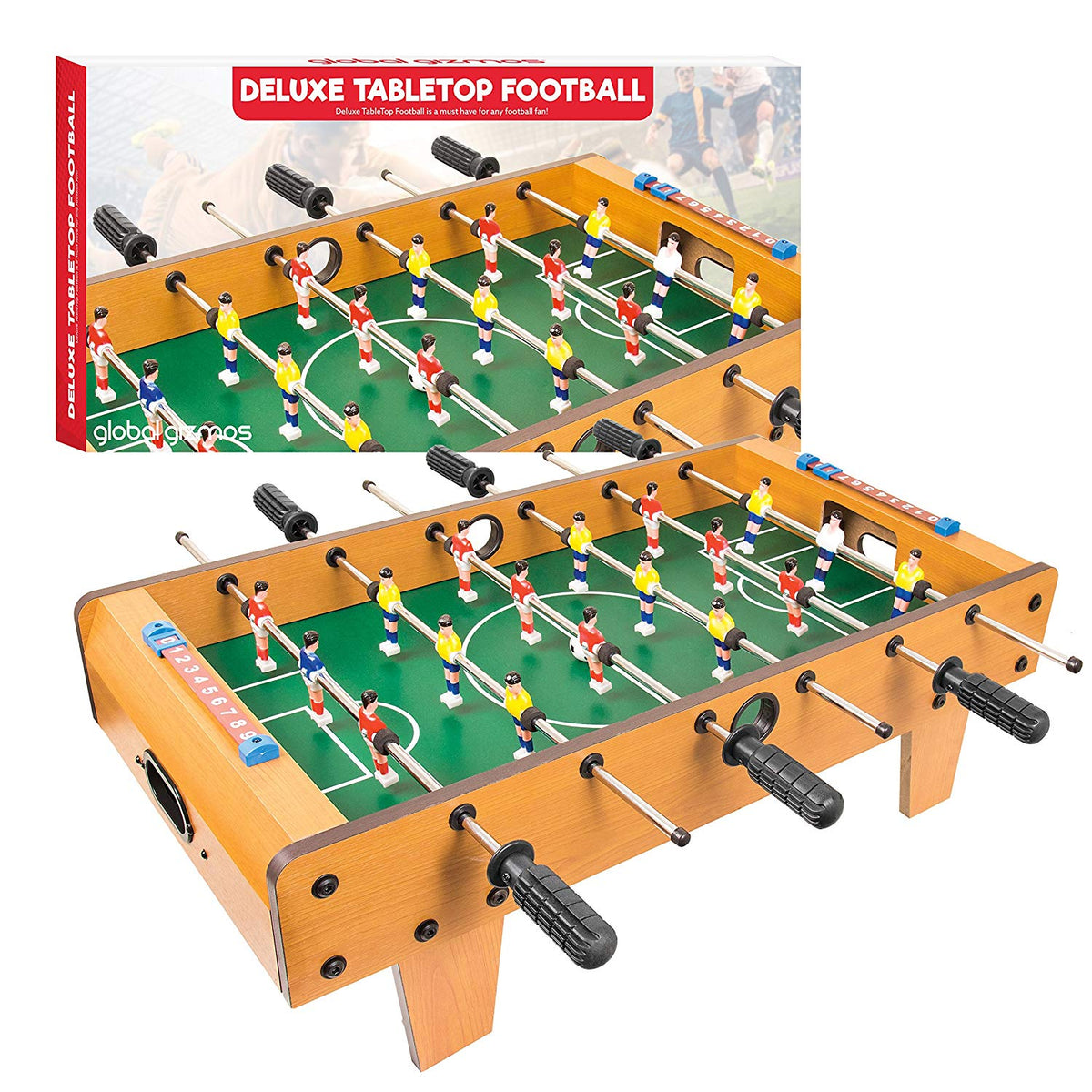 Tabletop football game with 9 players on each side