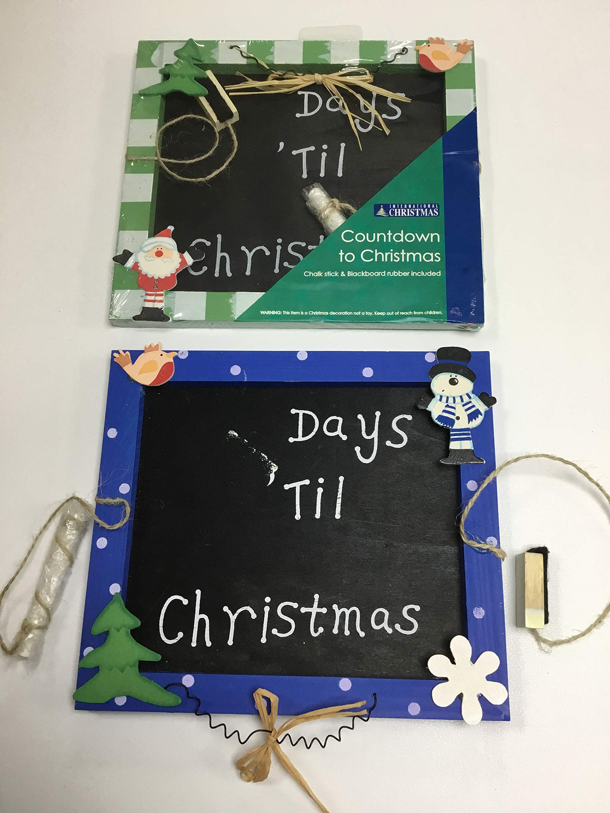 Wooden hanging countdown to Christmas board