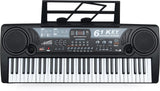 Black kids 61-key electronic keyboard with microphone
