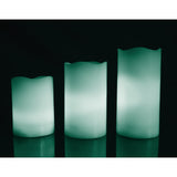 Three battery-operated LED candles for indoor ambience
