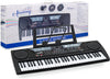 Kids Keyboard with Microphone, 61 Key, Toy Electric Piano and Lightweight Multi-Functional Music Station, Black
