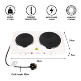 Quest 35250 twin hob portable electric cooker