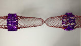 15ft red and purple heavy-duty foil Christmas garland