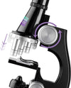 Kids Microscope Set Kit with Light and 100x, 200x, 450x Magnification