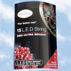 Red battery-operated LED string lights