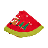 Red and green Reindeer Christmas tree skirt 90cm diameter
