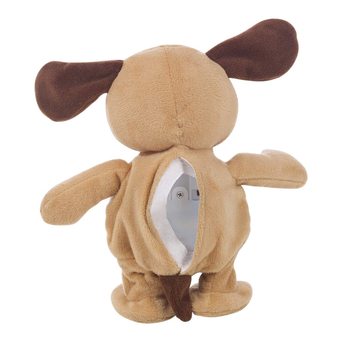 Walking talking plush dog toy detail view