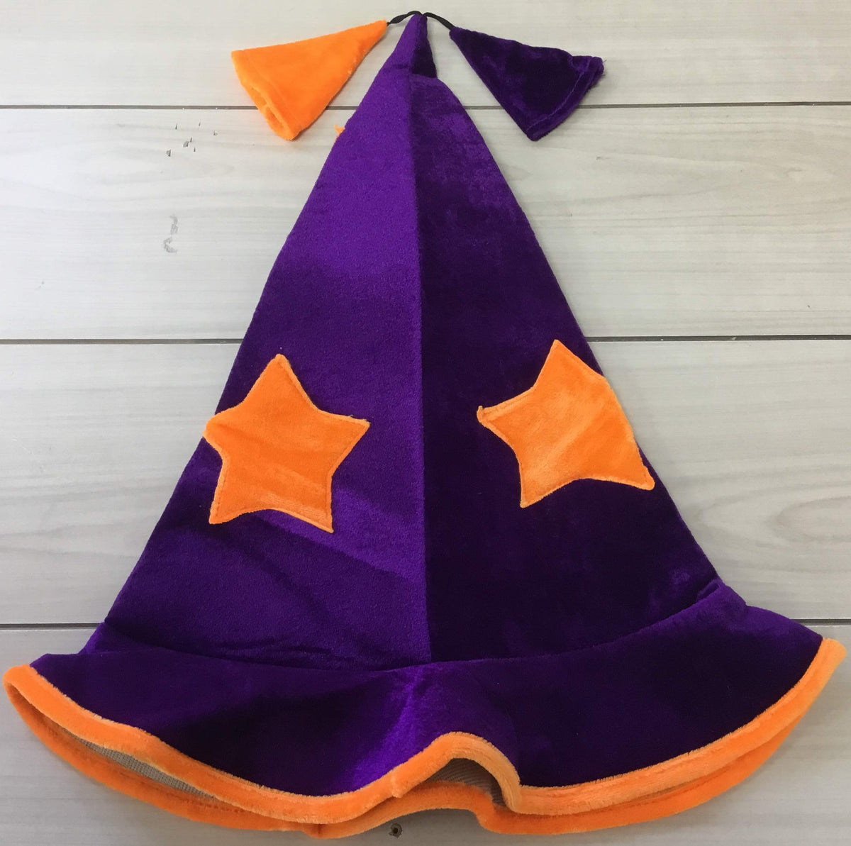 Orange neon witch wizard Halloween hat