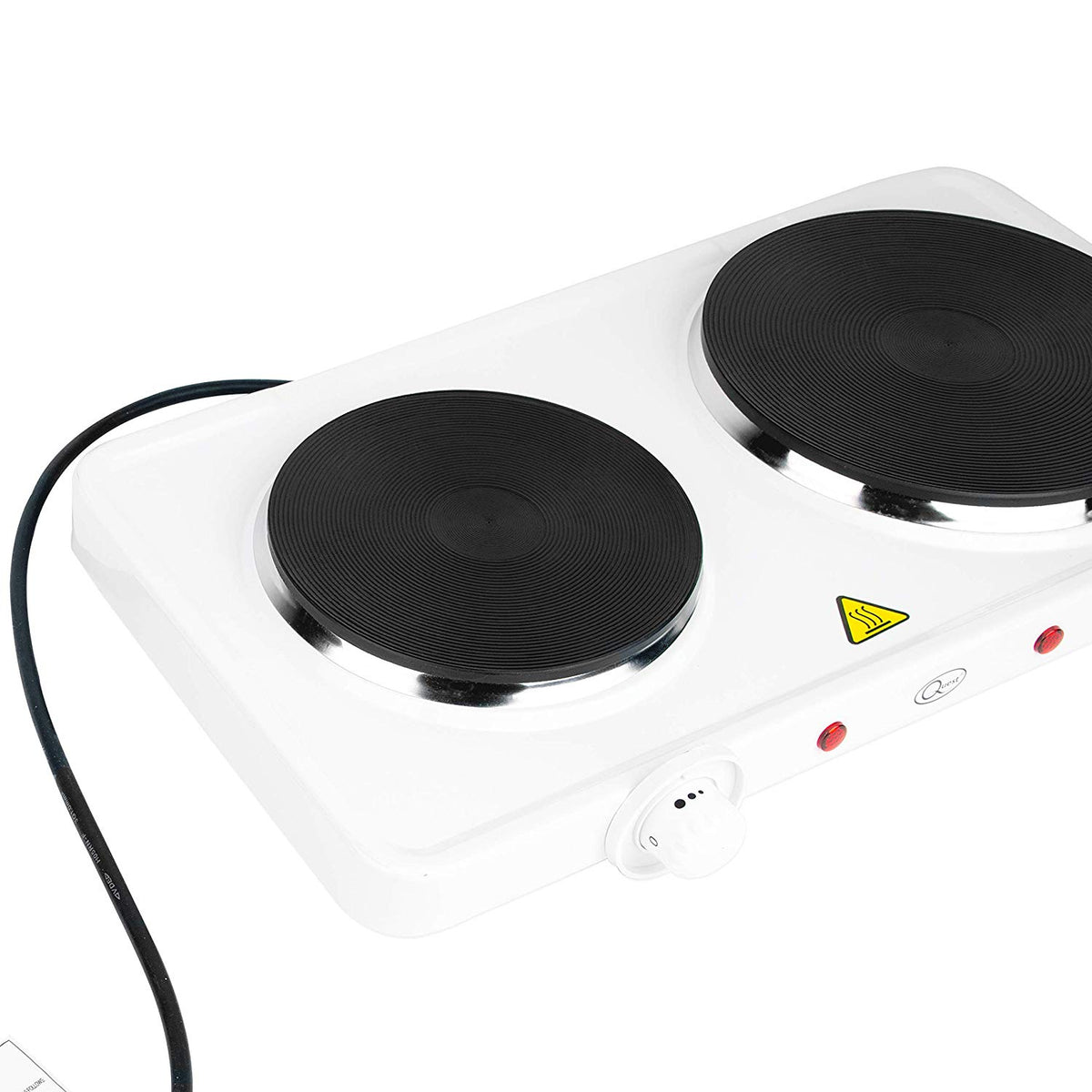 Quest double hot plate with solid die-cast cooking plates