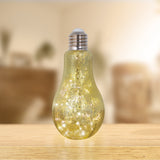 Gold decorative glass lightbulb lamp with 20 LEDs