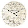 Widdop 70cm white shabby chic wall clock with cut-out Roman numerals