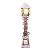 85cm snowy wooden Christmas lamppost with 10 warm white LED lights