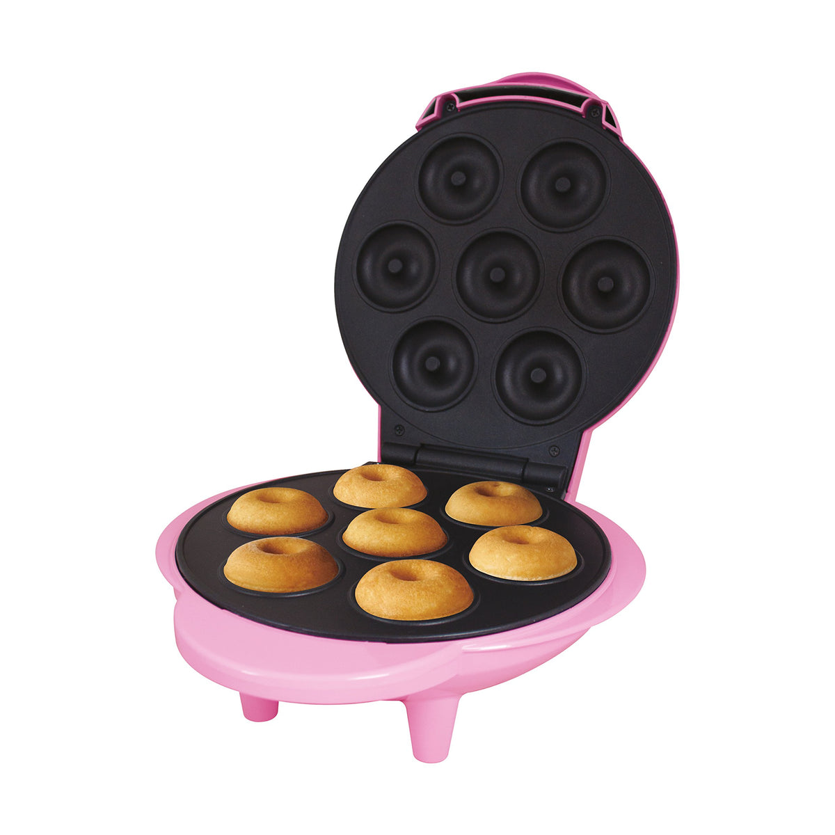 Mini doughnut maker with seven non-stick moulds