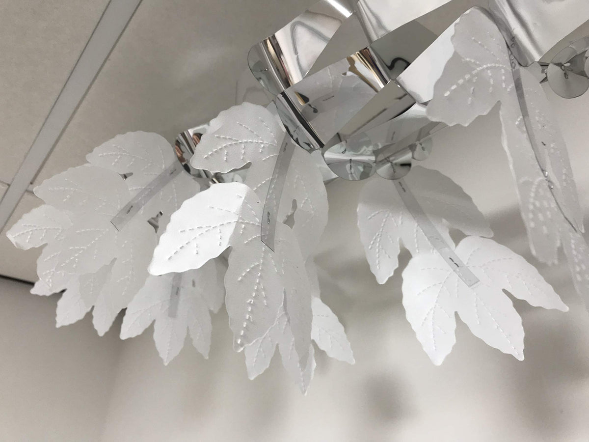 Silver white foil Christmas lantern hanging decoration