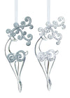 Premier clear glitter reindeer Christmas decoration