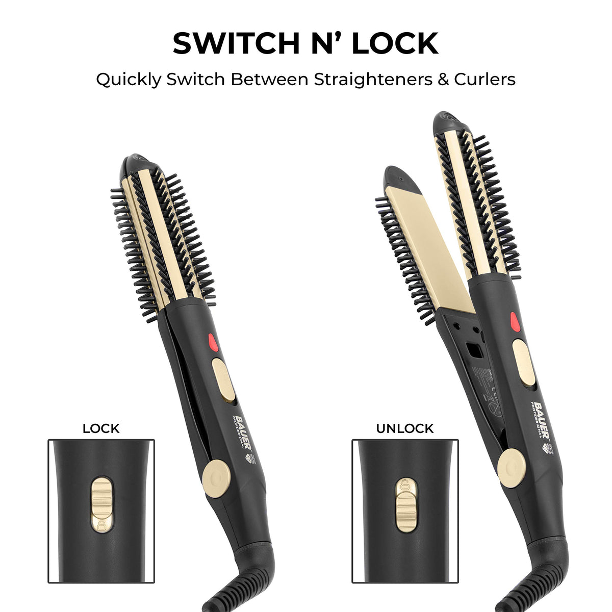 55W Bauer hair styler with swivel cord