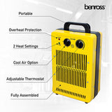 Quest 2800W workshop fan heater with adjustable thermostat