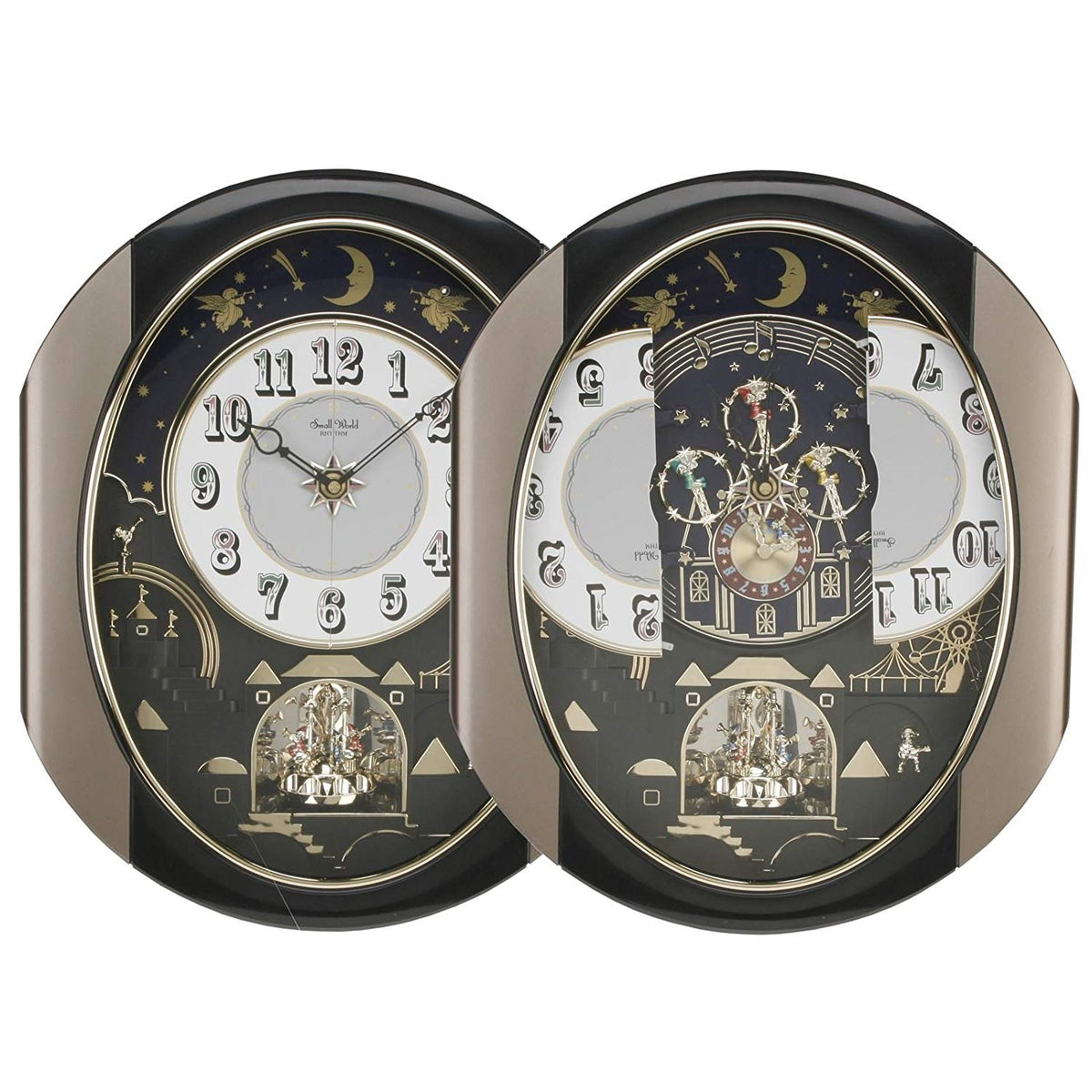 Rhythm Peaceful Night wall clock open animated motion display