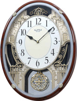 Rhythm Chateau silver musical motion wall clock 4MH865WD23