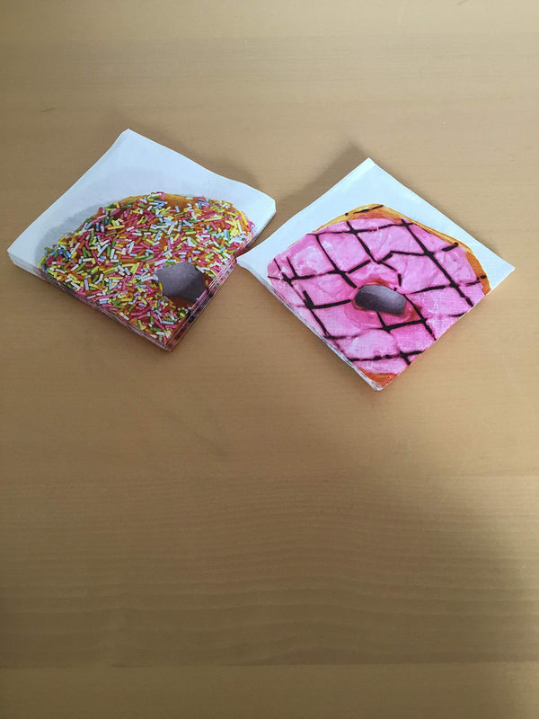 20 Paper Napkins (33cm x 33cm) - Doughnuts