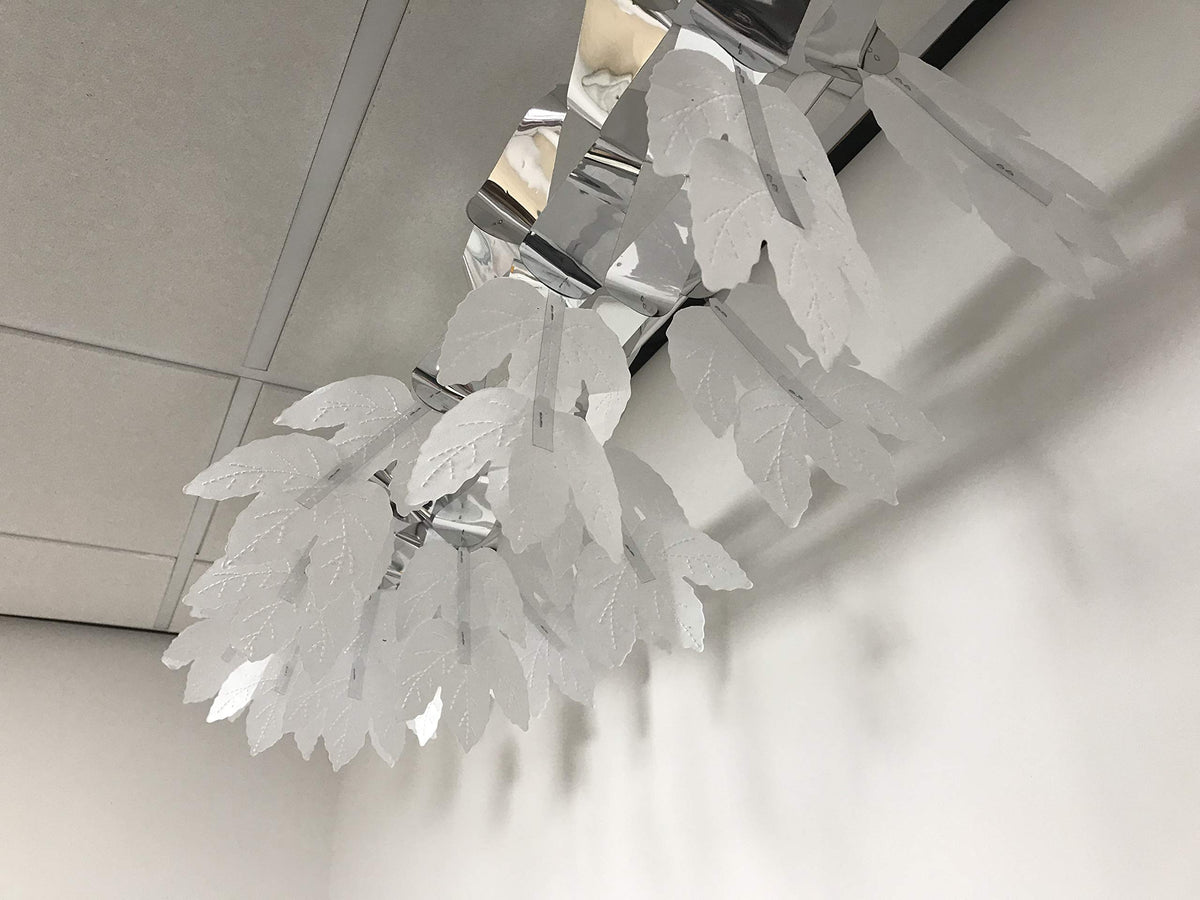 1.8m silver and white festive foil decoration