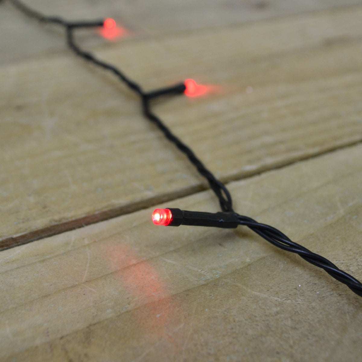 Premier red Supabright Christmas light set detail