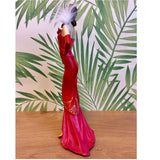 Lillian red and pink Charleston lady resin figurine