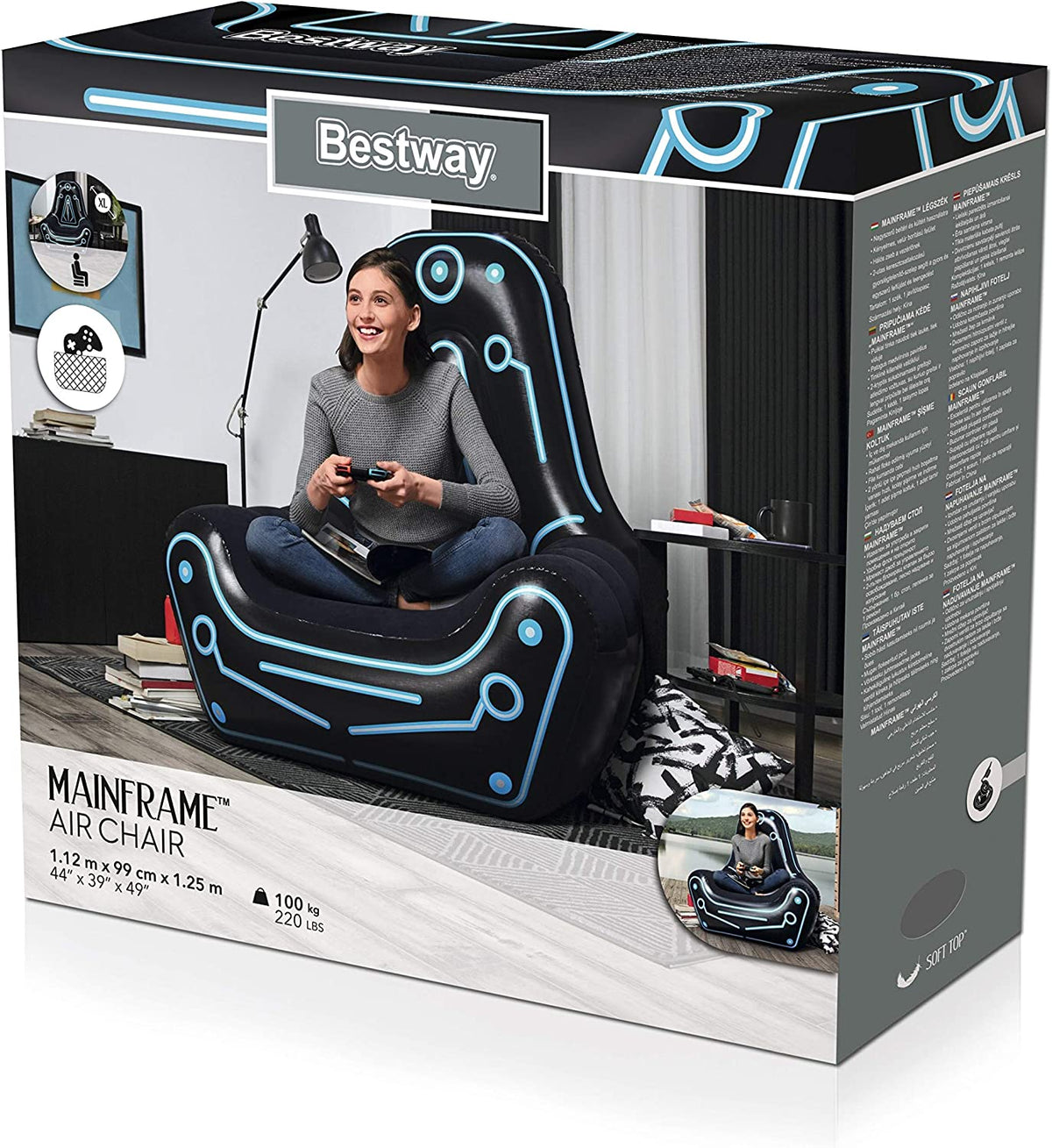 Bestway Mainframe gaming chair with oversized armrests