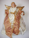 25cm Christmas tree top angel with gold wings