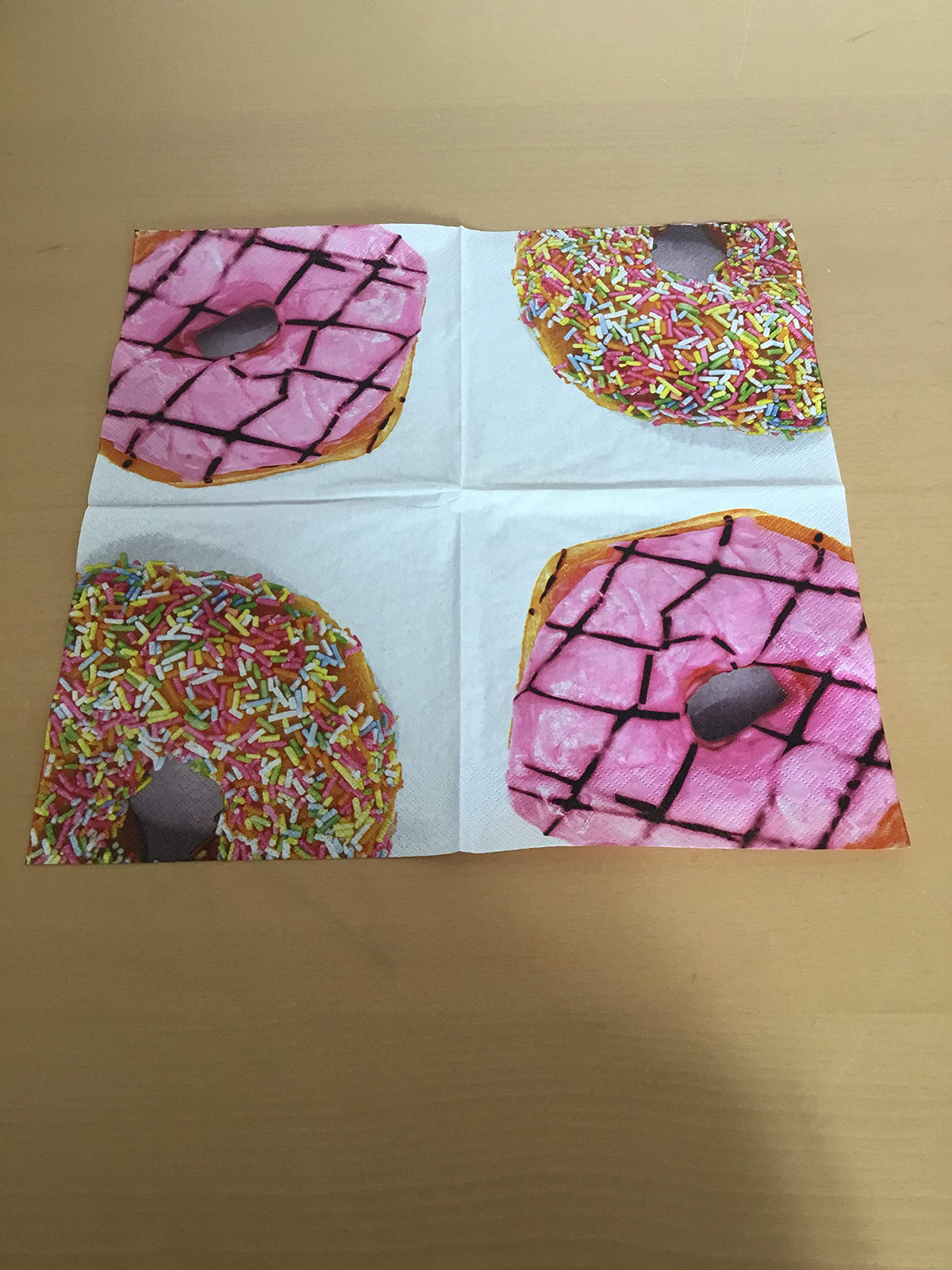 Colourful doughnut printed paper napkins