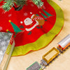 The Christmas Workshop 90cm Reindeer Christmas tree skirt red and green