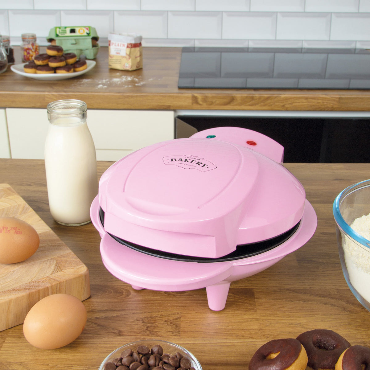 1000W mini doughnut maker with non-slip feet