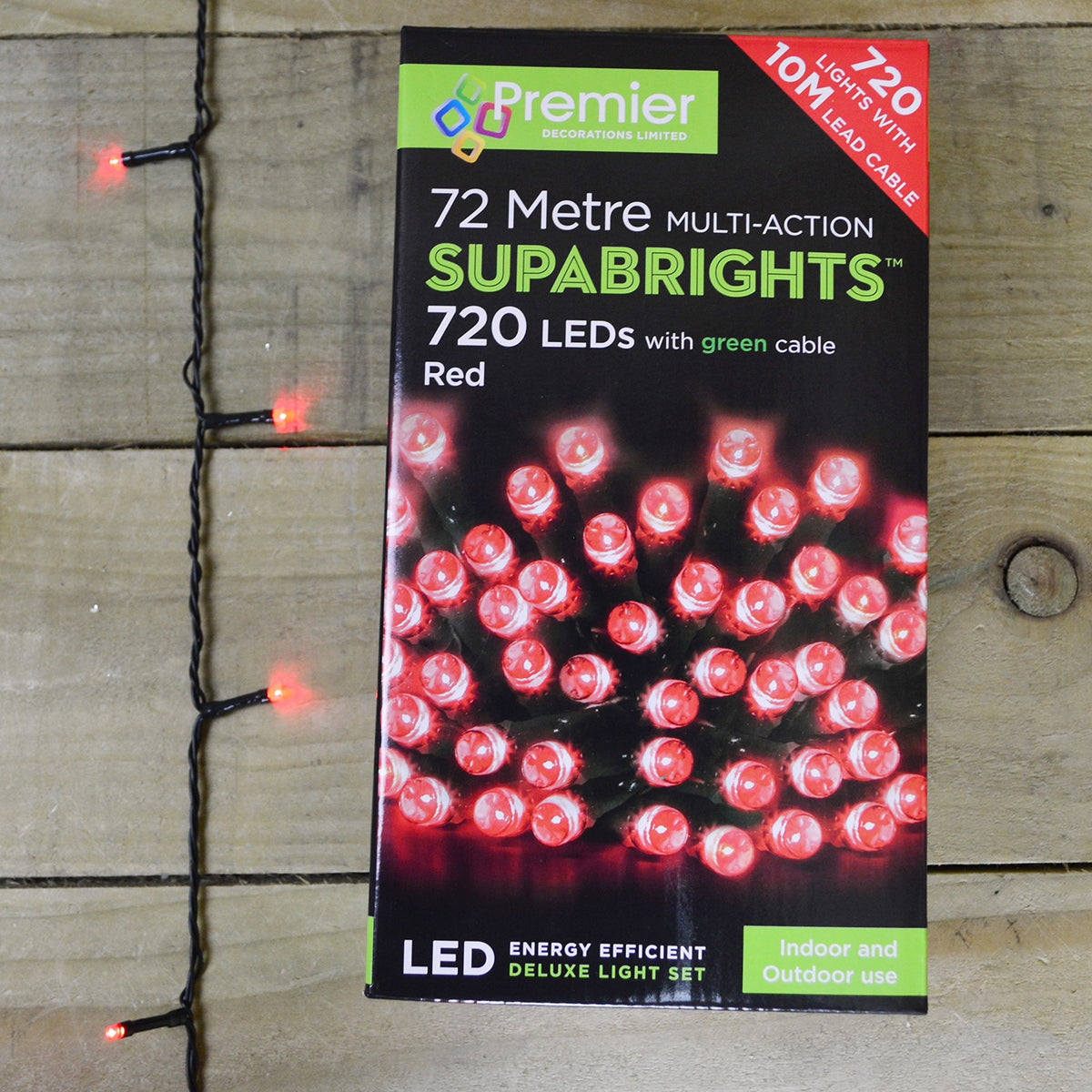 Red Premier Supabright LED Christmas string lights