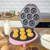 Global Gizmos pink 1000W mini doughnut maker