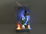 Colour-changing fibre optic Christmas scene 15cm