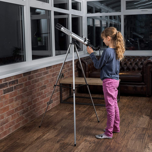 Kids Lightweight Refractor Telescope with Tripod, Silver