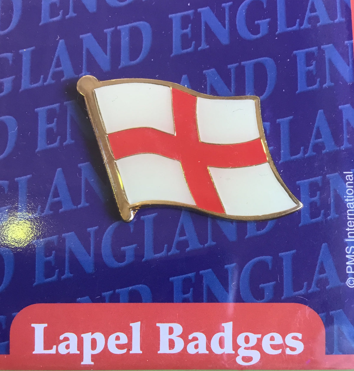 St George Cross shield lapel badge England supporter pin