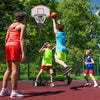 Adjustable Basketball Hoop / Set Between 1.79 To 2.13 Metres / Wheels For Added Portability / Steel Tubing & Rim With PE Backboard & Base / Weather Resistant Net