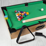 Tabletop pool and snooker game alternate view