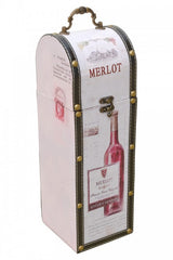 Decorative Merlot wine bottle presentation case