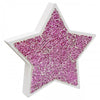 Pink mosaic glass standing star decoration