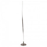 120cm LED twist floor lamp in satin nickel