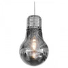 Smoked glass bulb-shaped ceiling light