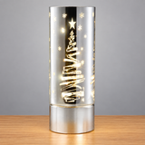 Anika silver LED Christmas tree table lamp 25cm warm white