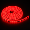 Global Gizmos 5m red LED neon flex rope light coiled and illuminated