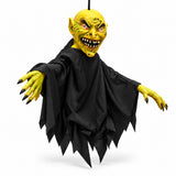 Hanging Halloween goblin – angled product view showing green monster and black robe